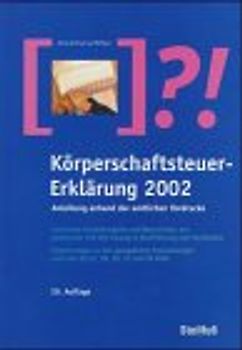 Körperschaftsteuer-Erklärung 2000