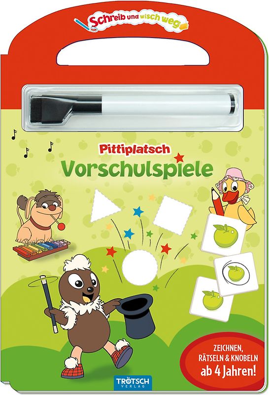 Trötsch Unser kleines Sandmännchen Schreib und wisch weg Vorschulspiele Pittiplatsch Pappenbuch