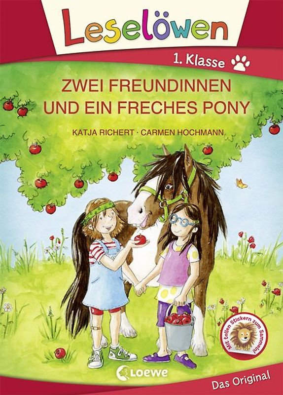Leselöwen 1. Klasse - Zwei Freundinnen und ein freches Pony (Großbuchstabenausgabe)