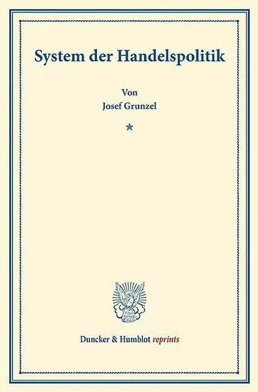 System der Handelspolitik.