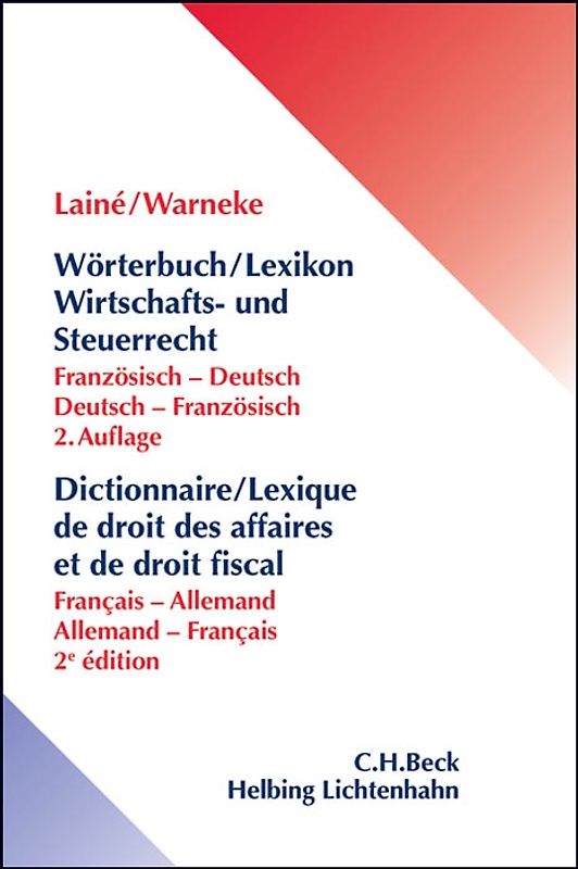 Wörterbuch / Lexikon Wirtschafts- und Steuerrecht