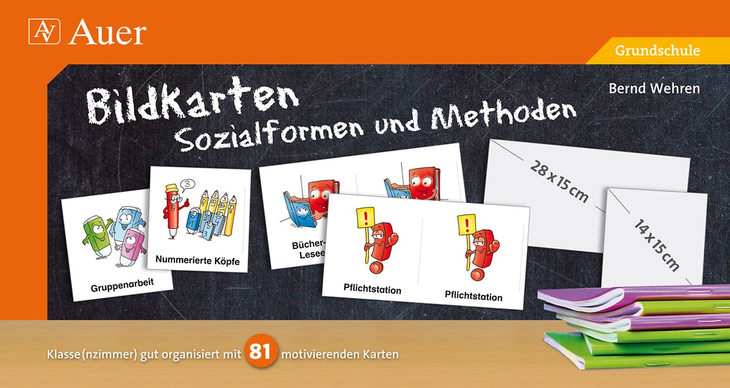 Bildkarten Sozialformen und Methoden. Klasse(nzimmer) gut organisiert mit 81 motivierenden Karten