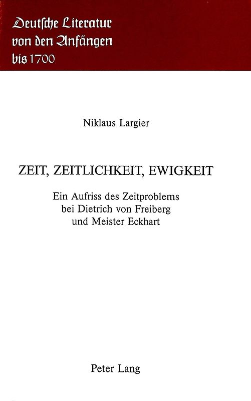 Zeit, Zeitlichkeit, Ewigkeit