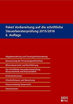 Paket Vorbereitung auf die schriftliche Steuerberaterprüfung 2015/2016