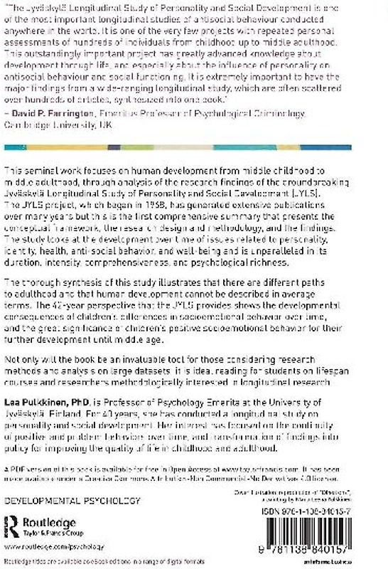Human Development from Middle Childhood to Middle Adulthood