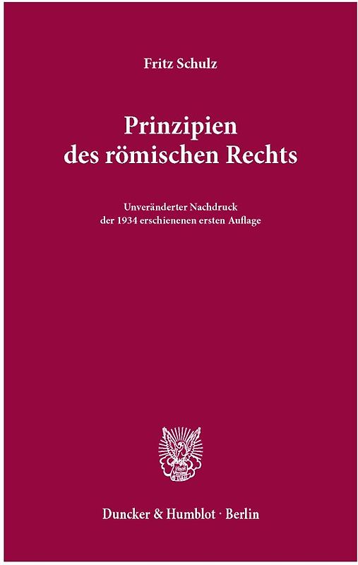 Prinzipien des römischen Rechts.