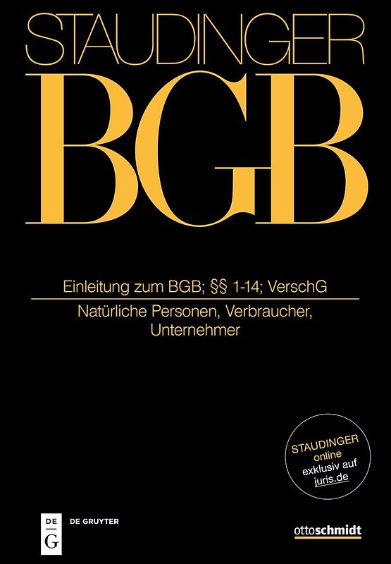 Einleitung zum BGB; §§ 1-14; VerschG