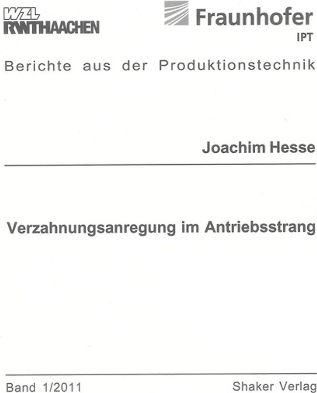 Verzahnungsanregung im Antriebsstrang