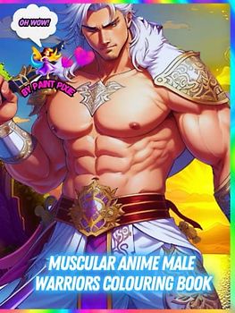 Muscular Anime Male Warriors Colouring Book
