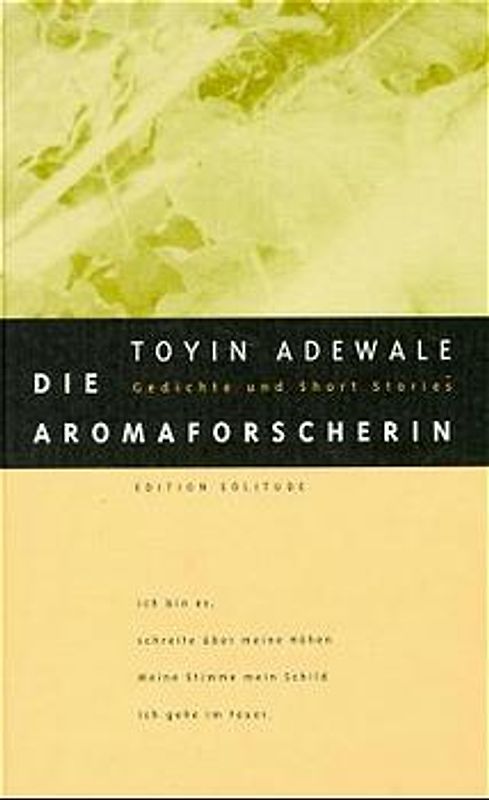 Die Aromaforscherin. Short stories und Gedichte
