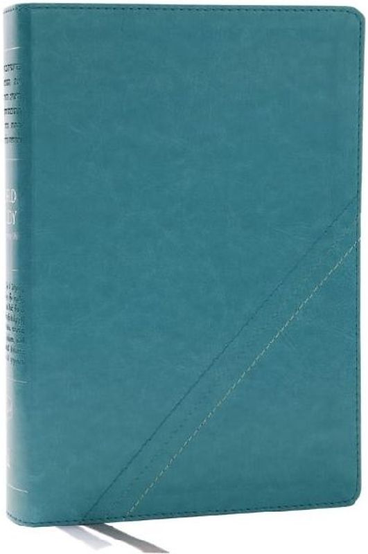 NKJV, Word Study Reference Bible, Leathersoft, Turquoise, Red Letter, Comfort Print