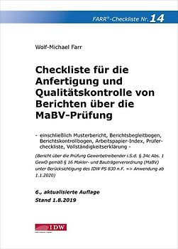 Farr, Checkliste 14 (Berichte MaBV-Prüfung), 6.A.