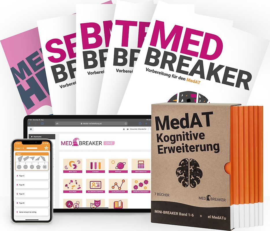MedAT-Basispaket 5 Bücher, OHNE E-Learning