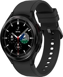 Image of Samsung Galaxy Watch4 Classic 46 mm roestvrij stalen kast zwart op siliconen bandje zwart [wifi] (Refurbished)