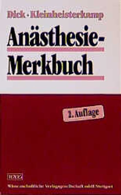 Anästhesie-Merkbuch