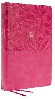 KJV Holy Bible: Large Print Single-Column with 43,000 End-Of-Verse Cross References, Pink Leathersoft, Personal Size, Red Letter, Comfort Print: King James Version