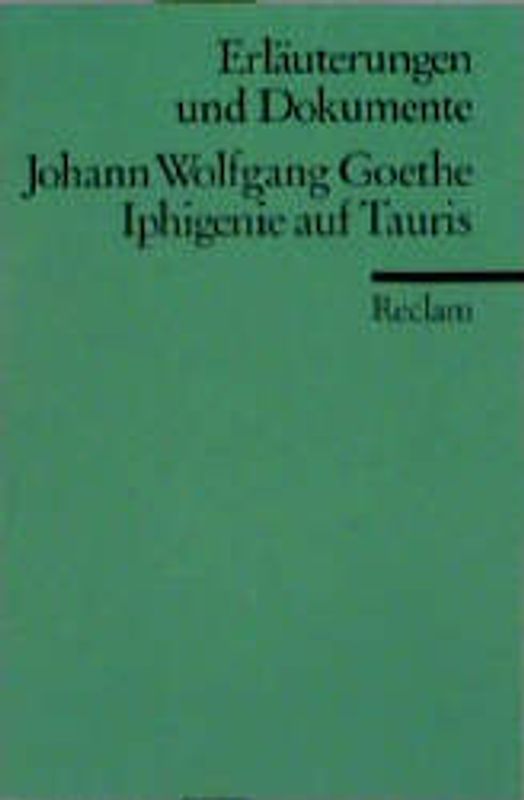 Iphigenie auf Tauris (Erl. u. Dok.)