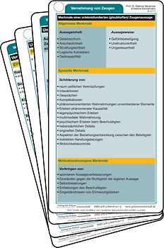 Einsatzkarten „Vernehmung von Zeugen“