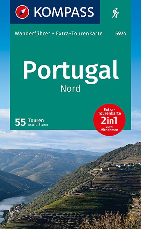 KOMPASS Wanderführer Portugal Nord, 55 Touren mit Extra-Tourenkarte