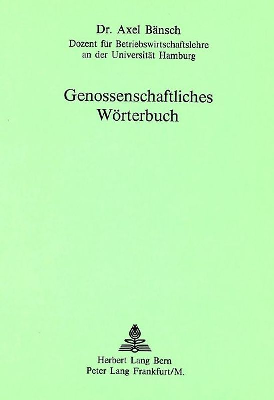 Genossenschaftliches Wörterbuch