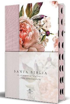 Biblia Reina Valera Revisada 1960 Letra Súper Gigante, Tapa Dura Contela Y Flores Rosada Cantos Pintados Índice/ Spanish Bible Rvr 1960super Giant Print,