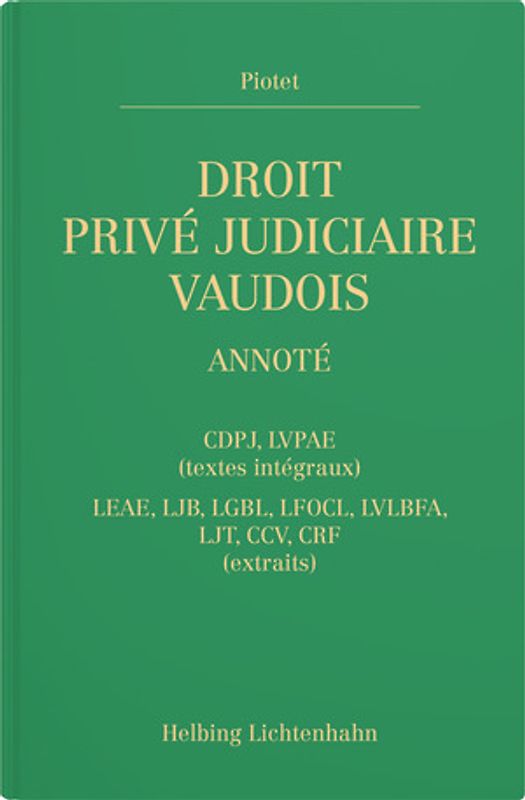 Droit privé judiciaire vaudois annoté