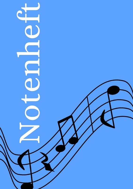 Notenheft: DIN A4 Notenlinienheft | 44 Seiten mit 12 Notenzeilen / Systeme pro Blatt | Papier 90g/m² | Musikheft mit Notenlinien