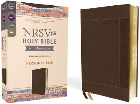 NRSVue, Holy Bible with Apocrypha, Personal Size, Leathersoft, Brown, Comfort Print
