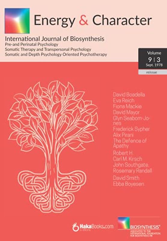 Energy & Character - Volume 9 - N. 3: September 1978 - International Journal of Biosynthesis