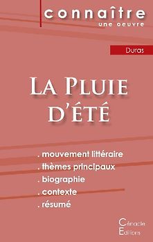 Fiche de lecture La Pluie d'été de Marguerite Duras (Analyse littéraire de référence et résumé complet)