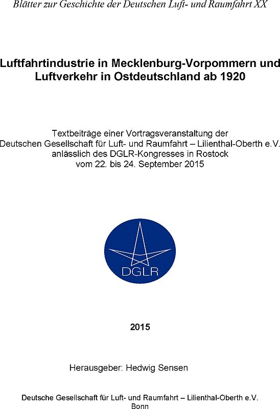 Luftfahrtindustrie in Mecklenburg-Vorpommern und Luftverkehr in Ostdeutschland ab 1920