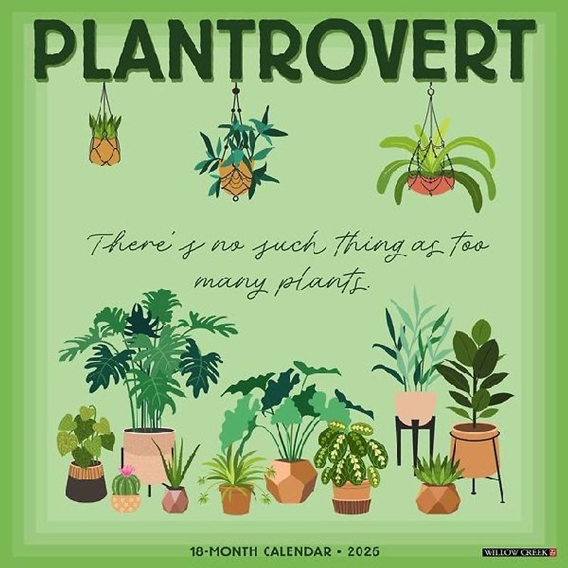 Plantrovert 12 X 12 Wall Calendar
