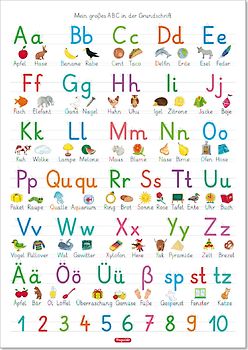 Fragenbär-Lernposter: Mein großes ABC in der Grundschrift (GS), L 70 x 100 cm