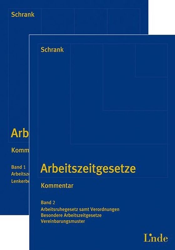 Arbeitszeitgesetze. Kommentar Band 1 und 2