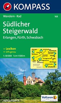 Südlicher Steigerwald. Wanderkarte mit Kurzführer und Radwegen. GPS-genau. 1:50000