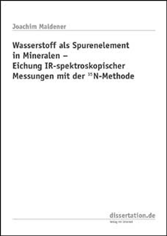 Wasserstoff als Spurenelemente in Mineralien