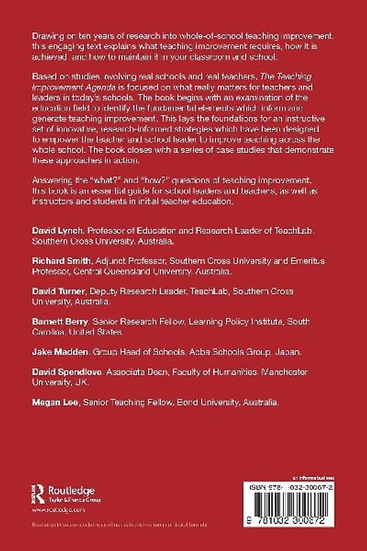 The Teaching Improvement Agenda