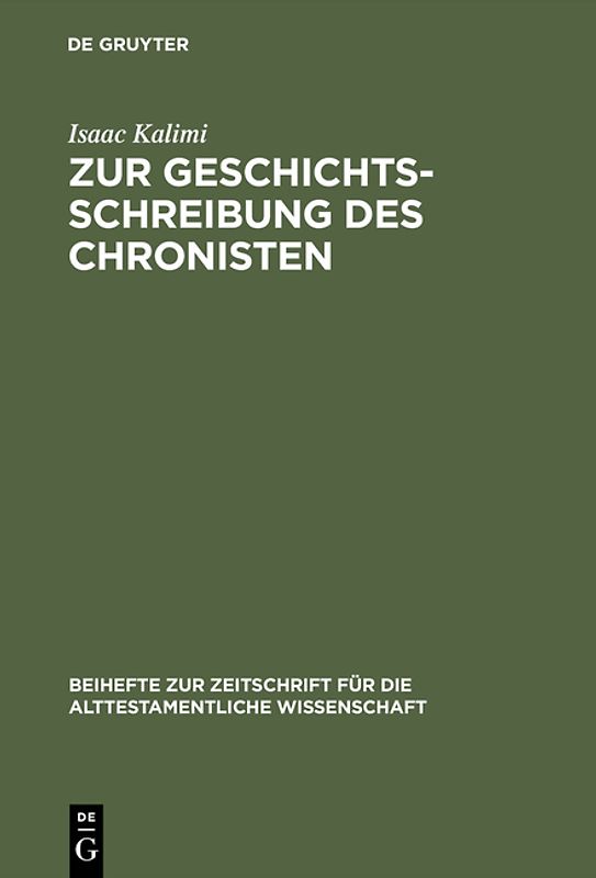 Zur Geschichtsschreibung des Chronisten
