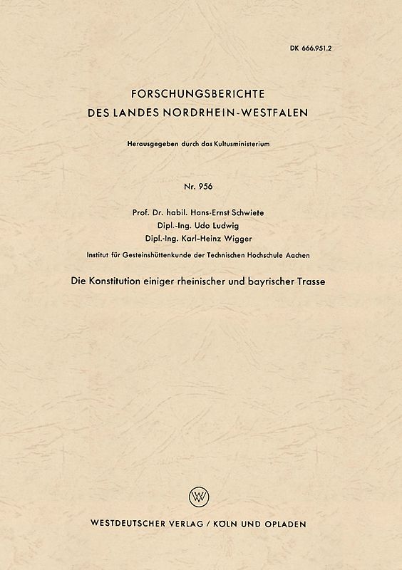 Die Konstitution einiger rheinischer und bayrischer Trasse