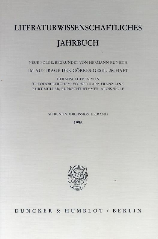 Literaturwissenschaftliches Jahrbuch.