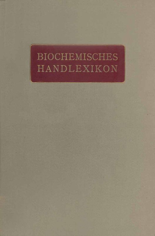 Biochemisches Handlexikon