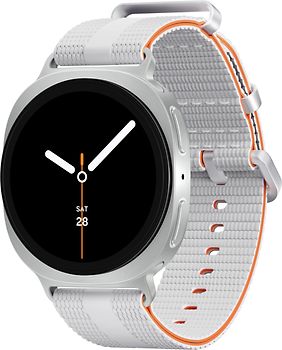 Samsung Galaxy Watch8 40 mm Boîtier aluminium argent sur Sport Chic S/M blanc [Wi-Fi + 4G]