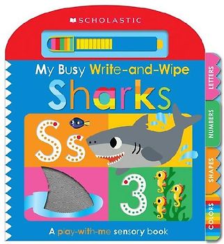 My Busy Write-And-Wipe: Sharks (Scholastic Early Learners)