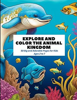 Explore and Color the Animal Kingdom: 50 Big and Adorable Pages for Kids Ages 2 to 7