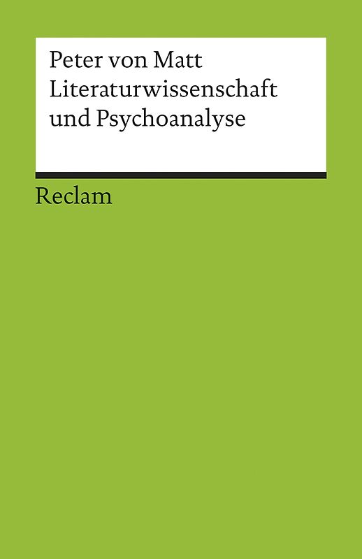 Literaturwissenschaft und Psychoanalyse