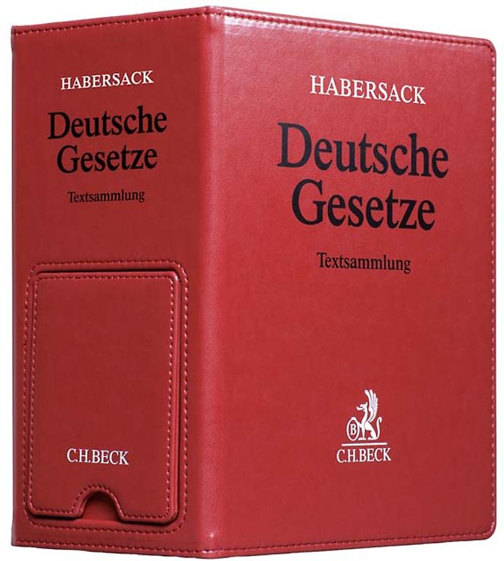 Deutsche Gesetze Premium-Ordner 86 mm in Lederoptik mit integrierter Buchstütze