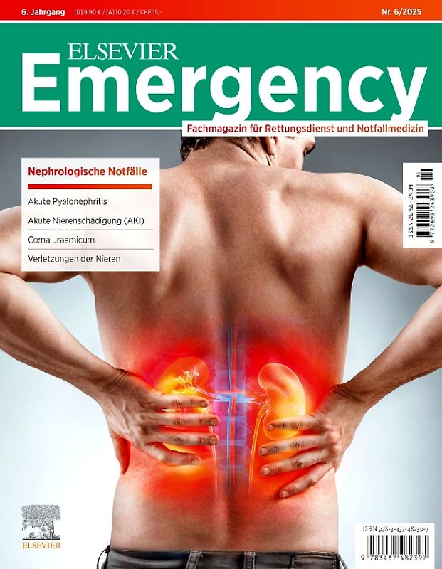 ELSEVIER Emergency. Nephrologische Notfälle. 6/2025: Fachmagazin für Rettungsdienst und Notfallmedizin