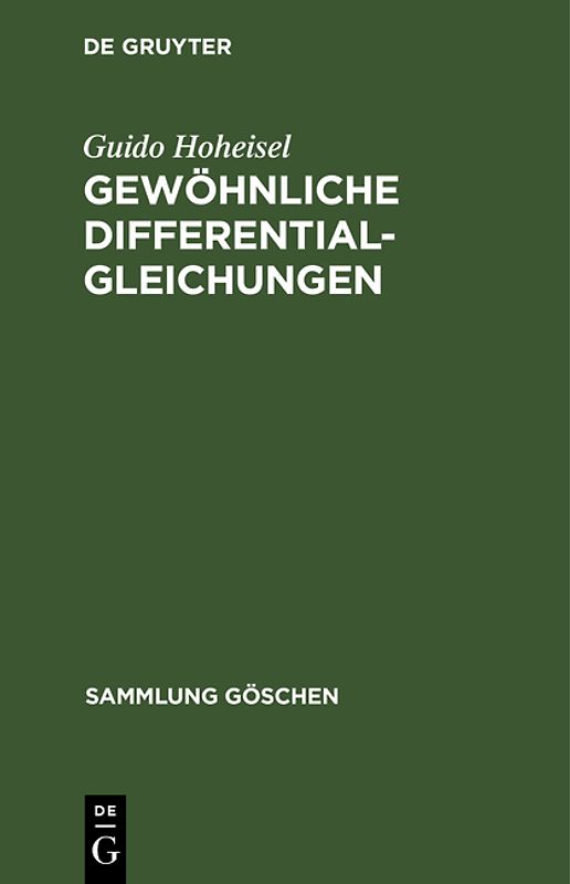 Gewöhnliche Differentialgleichungen