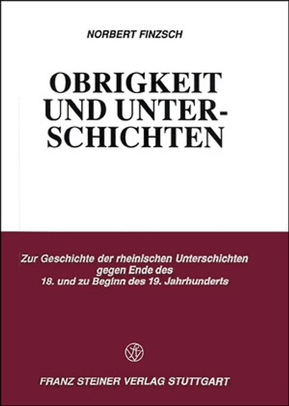 Obrigkeit und Unterschichten