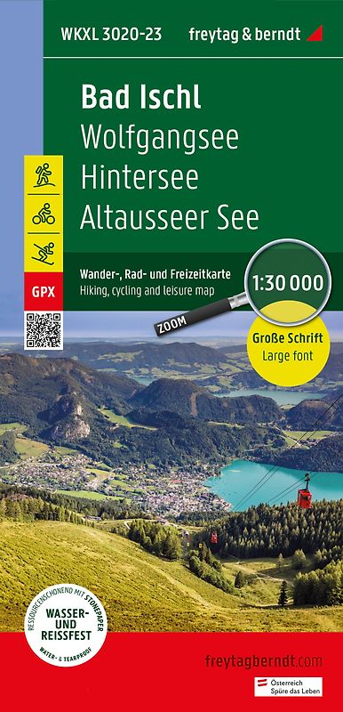freytag & berndt Wanderkarte WKXL 3020 Bad Ischl, Wolfgangsee - Hintersee - Altausseer See 1:30.000